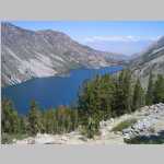 Northeast across Lake Sabrina to Owens Valley