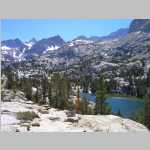 SW from Dingleberry Lake (10,489 ft) (l.->r.) Pt 13,080'Mt Haeckel (13,418')Pt. 12,760'