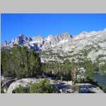 South southwest across Dingleberry Lake panorama Picture Pk Pt. 13.080 ft Mt Haeckel Pt. 12,760 ft