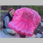 Brian inflating the pink chair