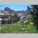 Pt. 11,800 ft (east of Pee Wee Lake) on trail between Dingleberry Lake and turnoff to Hungry Packer Lake