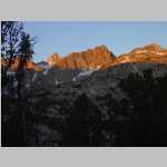 Mount Haeckel and Pt. 12,760 ft sunrise from Camp Dingleberry