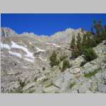 W to Mount Darwin (13,831 ft)from ca. 11,400' above Midnight Lake