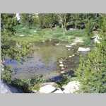water is a bit lower than seen yesterday, stream crossing above Dingleberry Lake