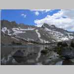 S across Moonlight Lake to Pt. 13,000 ft (square top) and Pt. 13,000 ft from Moonlight Lake (11,052')