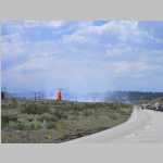 slurry bomber makes a run on sage brush fire, US highway 395 north of BishopCA