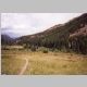 Looking down Pink Creek Valley near Little John's cabin. Base Camp Spartan located just above cabin in trees.