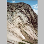 East face of Eolus from trail (ele 13400)