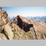 Looking north from Mt Eolus. Arrow Peak (13803 ft), Vestal Peak (13664 ft), North Eolus (14034 ft), the catwalk.