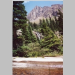 Thin stream and waterfall. Chicago Basin (ele 11400 ft).