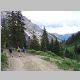 Keith, Brian, and Bob hiking down road in Yankee Boy Basin 