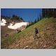 Ted descending from Continental Divide in Lone Creek drainage
