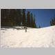 Descending snowfield