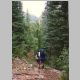 Looking up Bear Creek canyon from the Grizzly-Helena trail approaching Bear Creek crossing