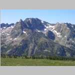 looking south to the spectacular Sawtooth Range, Big Agnes Mountain (12059');