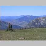 looking south to the spectacular Sawtooth Range, Big Agnes Mountain (12059');