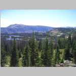 hike up to Point 11,071', nice views of Seven Lakes (and Jim and Brian) from somewhere on 11,071'