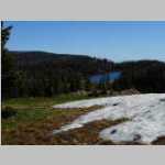 Lingering snowfield on hike to the Divide just S of camp