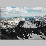Big Agnes Mtn 16 July 1995, looking ~SE from below Big Agnes summit (find Ute Pass, 11,749', 11,544', Red Canyon, Lost Ranger Pk);
