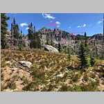 image of Big Agnes Mtn taken 27 Aug 2022 showing location of 1995 ascent and descent.