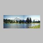 Lake Eileen, Middle and South Sisters. Jim and I had lunch under the pines