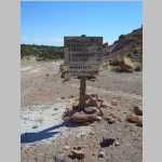 Road intersection in the bentonite at bottom of Flint Trail