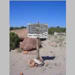 Road intersection in the bentonite at bottom of Flint Trail