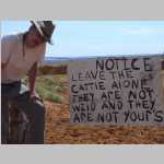 Rancher Steve's sign along Hans Flat Road