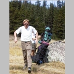 Ted sans pack in the Big Valley