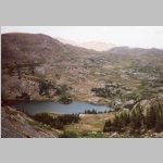 Looking northwest (10500 ft). Base camp and Lake Marion.