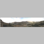 Panorama of our campsite valley. Lake Helen visible to the left