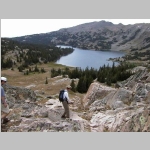 Ted and Jim descending to Lake Helen