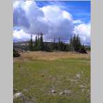 three views of the dry pond near our camp
