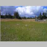 three views of the dry pond near our camp
