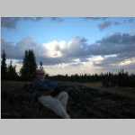 Looking NE from camp - nice clouds / nice Bob
