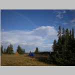 1 of 3 for pano of rainbow over camp