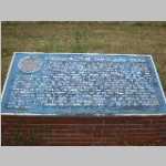 Plaque at the wagon rut site