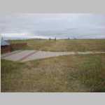 Walkway leading to plaque (5598 above) - bricks denote wagon path - more ghost wagon wheels - looking south