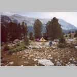South from base camp Bridger with Bob in view. Peaks at 11113 ft and 11202 ft.