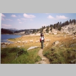 Ted with sheep at Sandpoint Lake