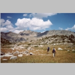 Dayhike at 10700 ft. View northeast with Brian and Bob