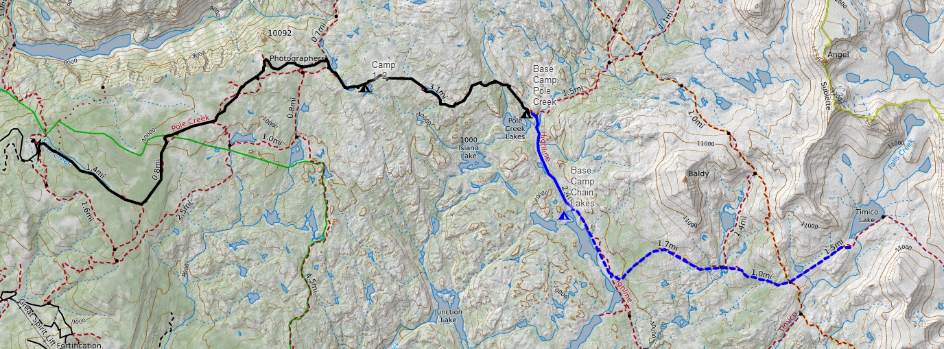 Pole Creek Chain Lakes