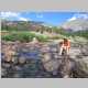 from Washakie Pass Trail to Washakie Creek and some well-deserved feet soaking