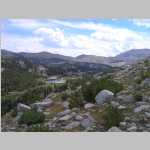 near the end of the Wind River Peak trail, 3760 looks S and SW over an Ice Lake