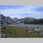 at east end of Lower Deep Creek Lake (the high summit  is Pt 12,105')