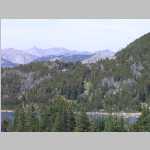 up on the pass between Deep Creek Lakes and Ice Lakes including panoramas looking across Lower Deep Creek Lake to our base camp and beyond  note that 3788 shows both Mount Chauvenet (12,250') and Bear's Ears Mountain (11,280')