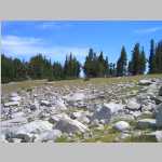 up on the pass between Deep Creek Lakes and Ice Lakes including panoramas looking across Lower Deep Creek Lake to our base camp and beyond 