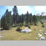 up on the pass between Deep Creek Lakes and Ice Lakes including panoramas looking across Lower Deep Creek Lake to our base camp and beyond 