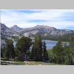 up on the pass between Deep Creek Lakes and Ice Lakes including panoramas looking across Lower Deep Creek Lake to our base camp and beyond 