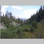 hiking from Camp Chain Lakes to Pole Creek on the Highline Trail
